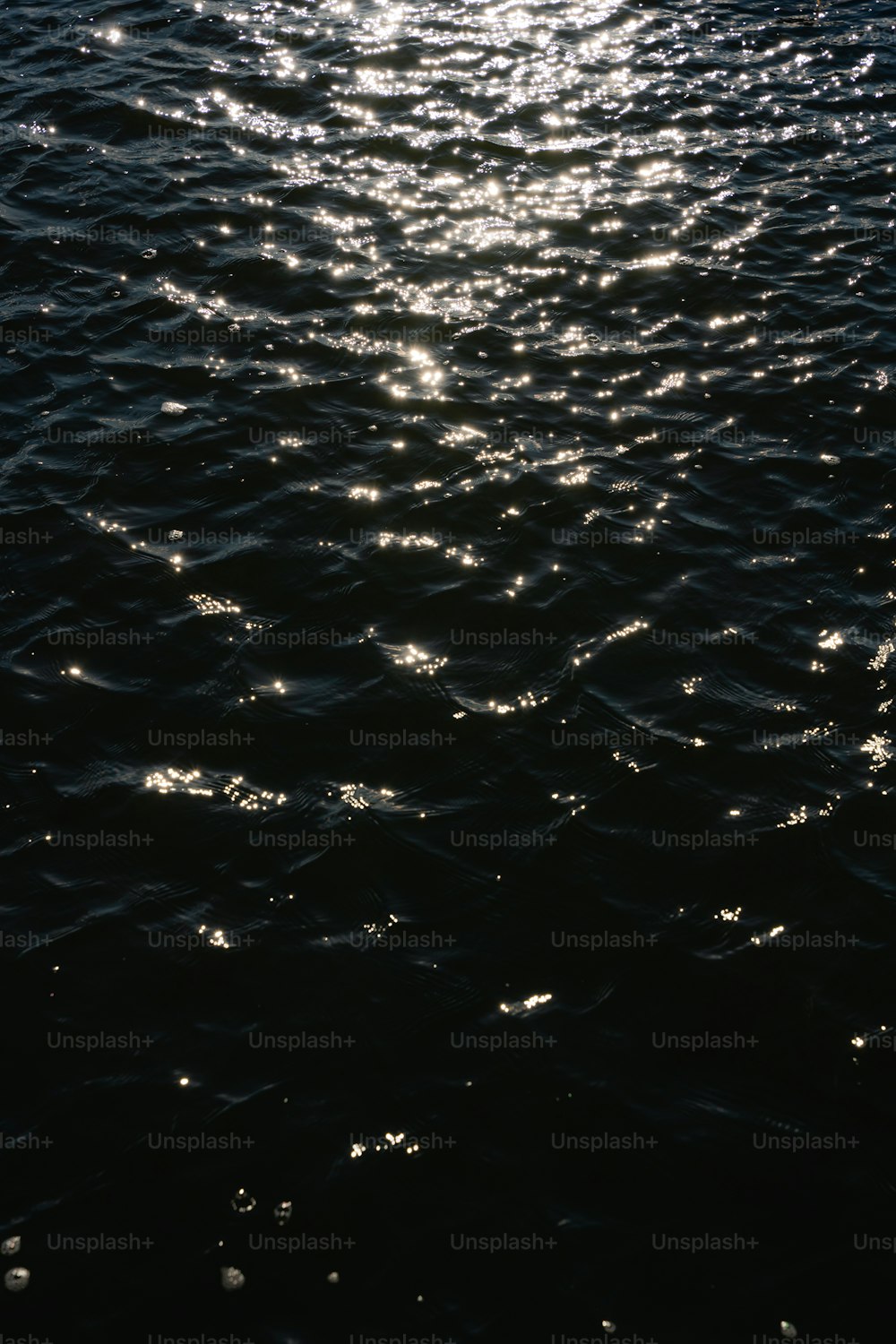 O sol brilha na água enquanto reflete na superfície