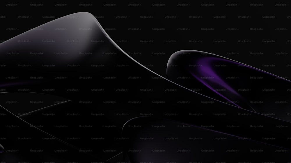 an abstract black and purple background with curves
