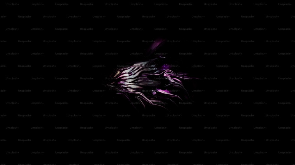 a black background with a purple tiger head