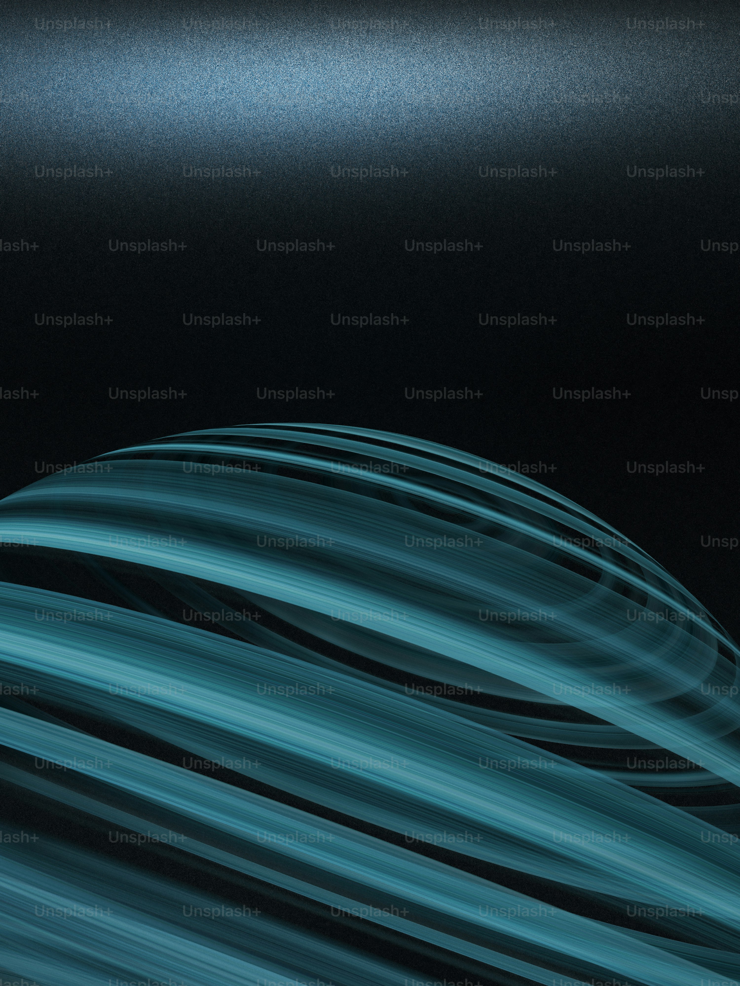 a black and blue background with wavy lines