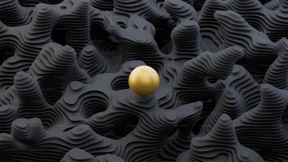 ein goldenes Ei, das auf einer schwarzen Fläche sitzt