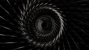 Une photo en noir et blanc d’une spirale