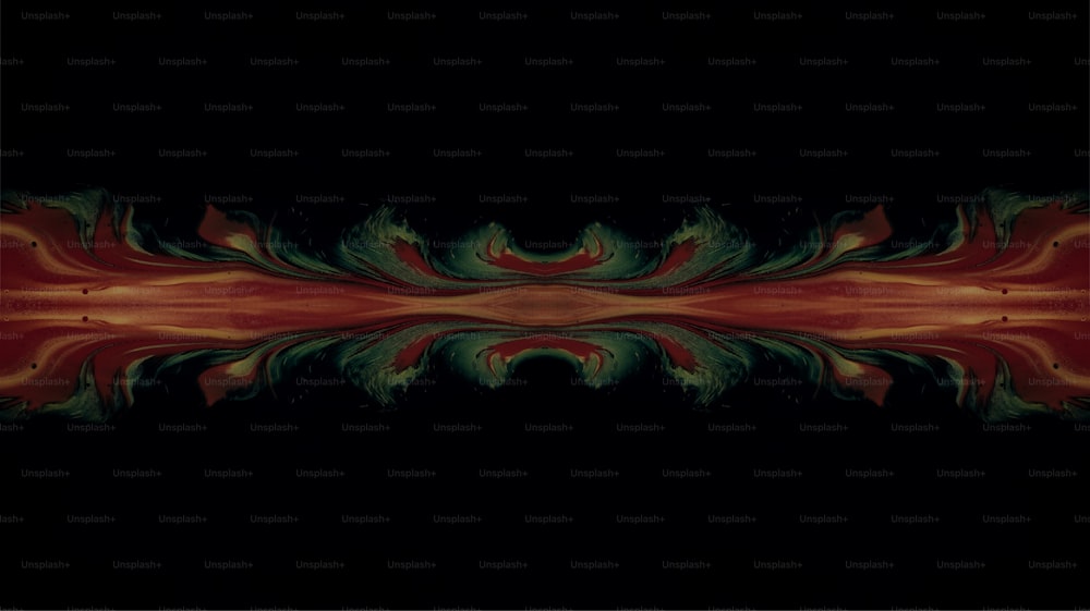 a black background with a red and green pattern