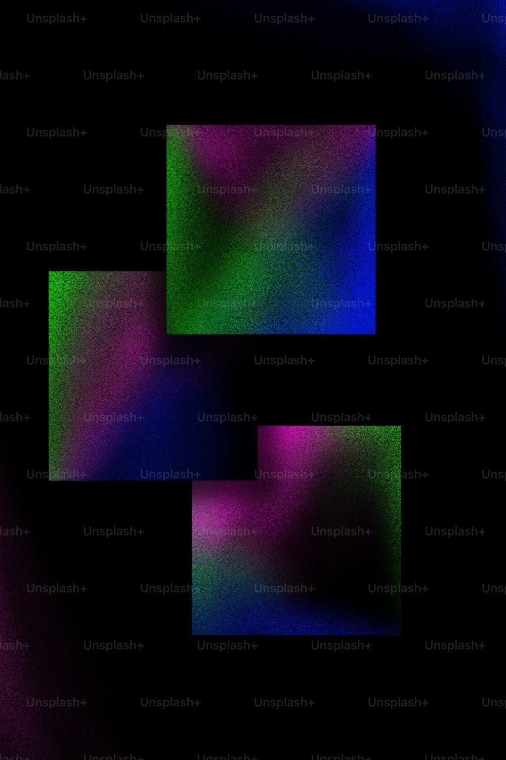 a black background with a multicolored rectangle