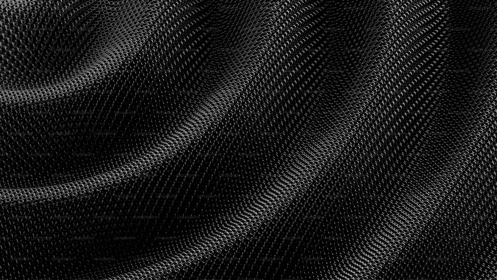 un fond noir avec un motif ondulé