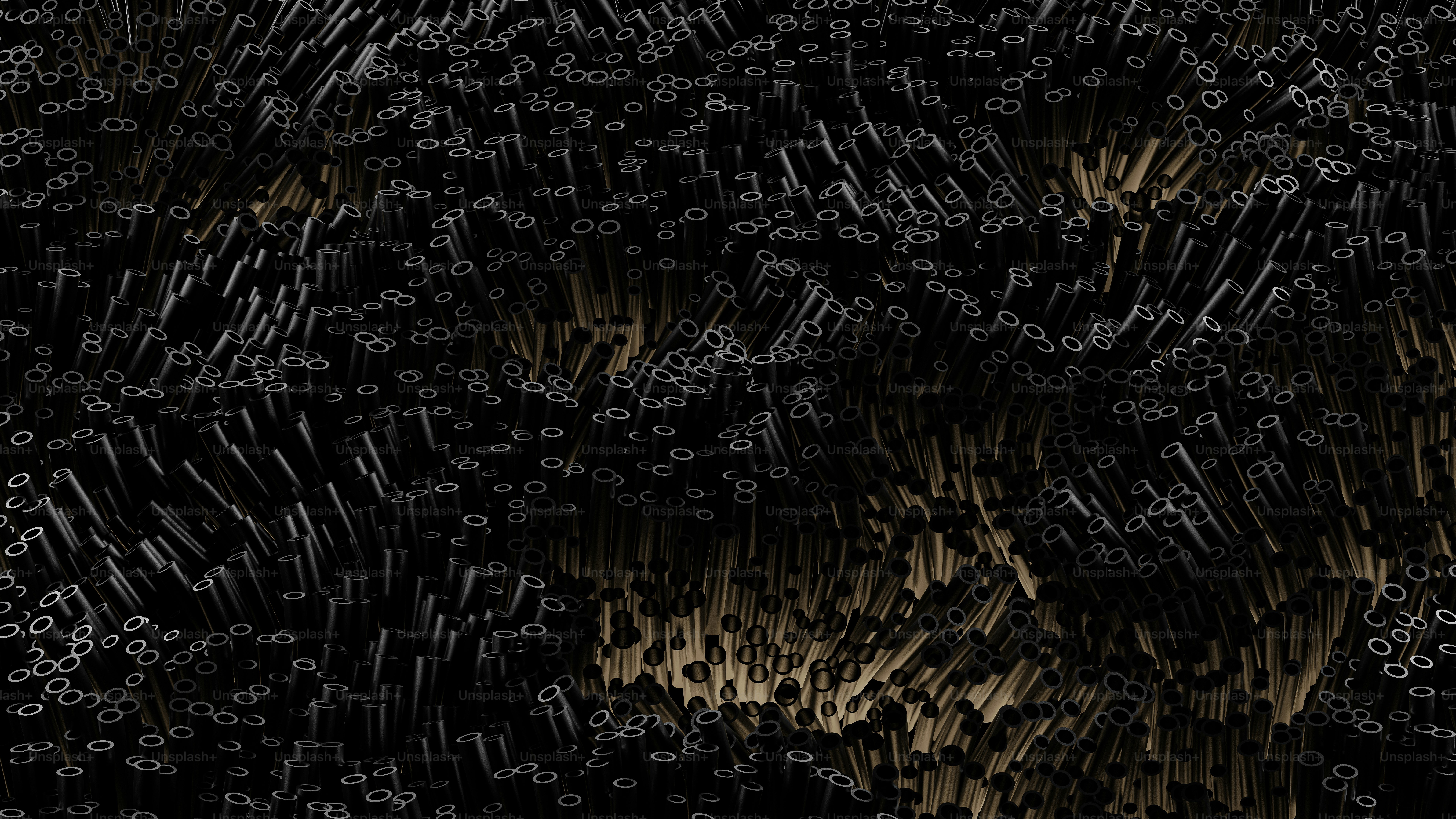 3D abstract wallpaper in dark mode, 8K resolution.