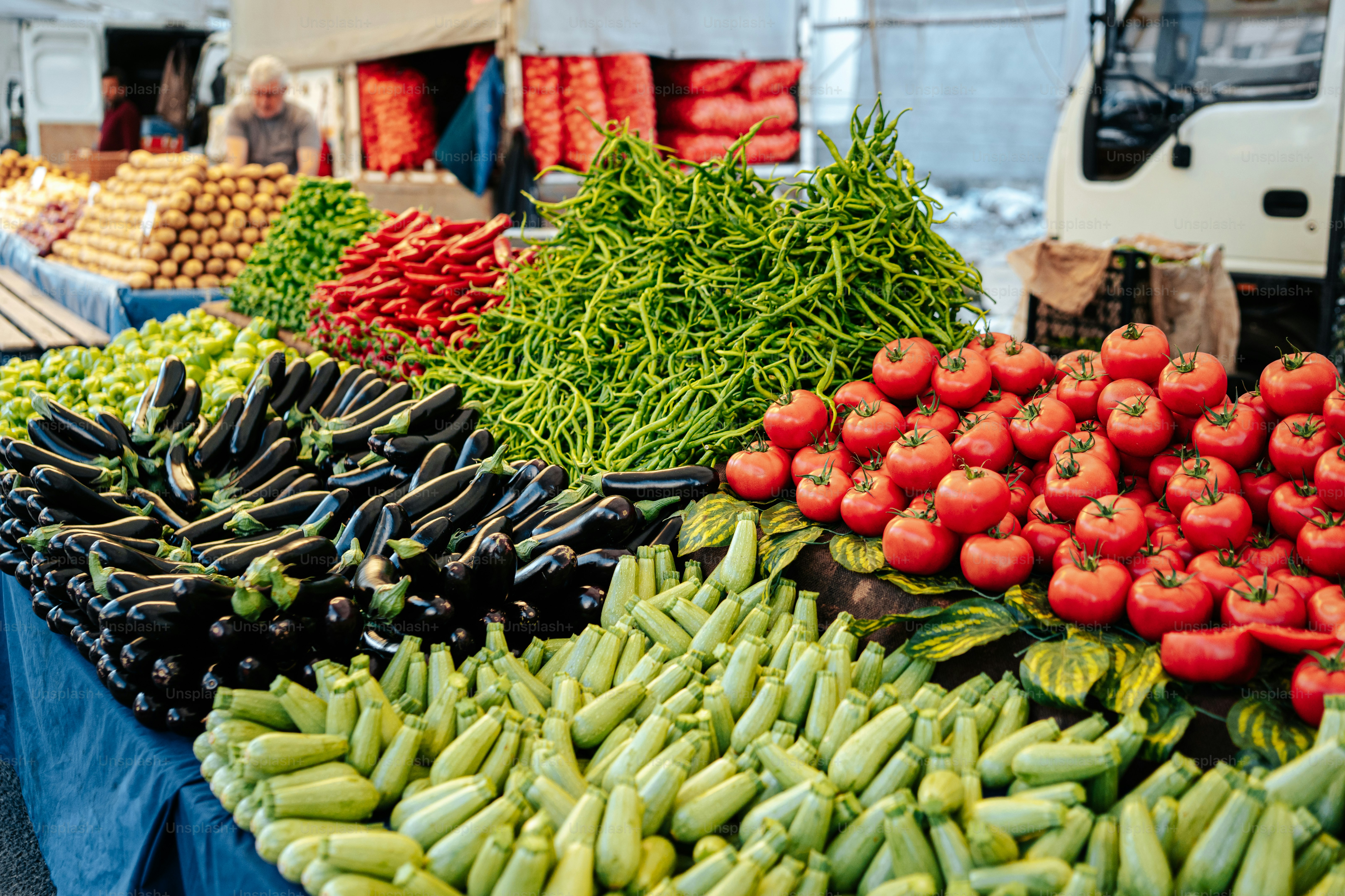 a bunch of vegetables that are on a table