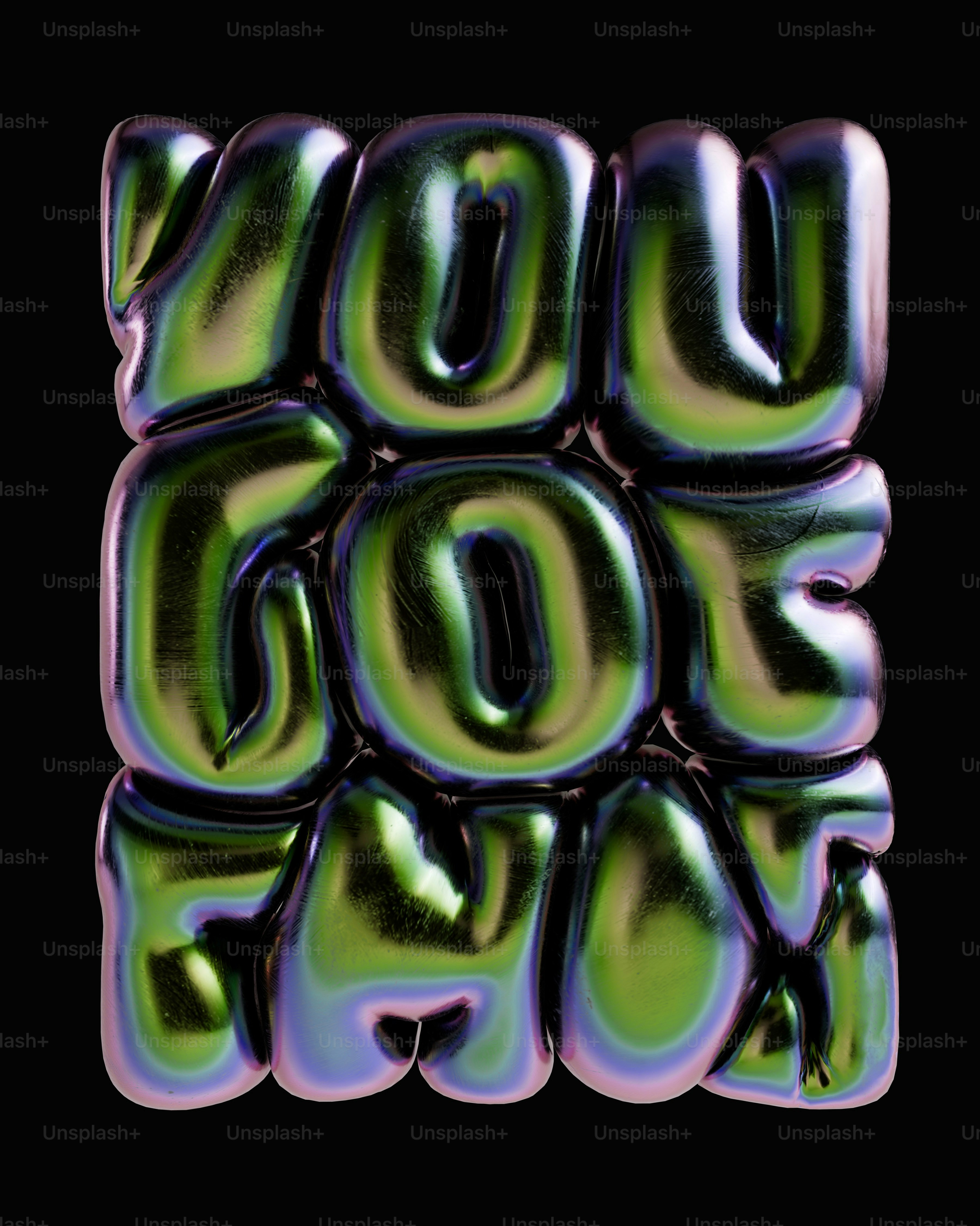 You got this 3D typography.