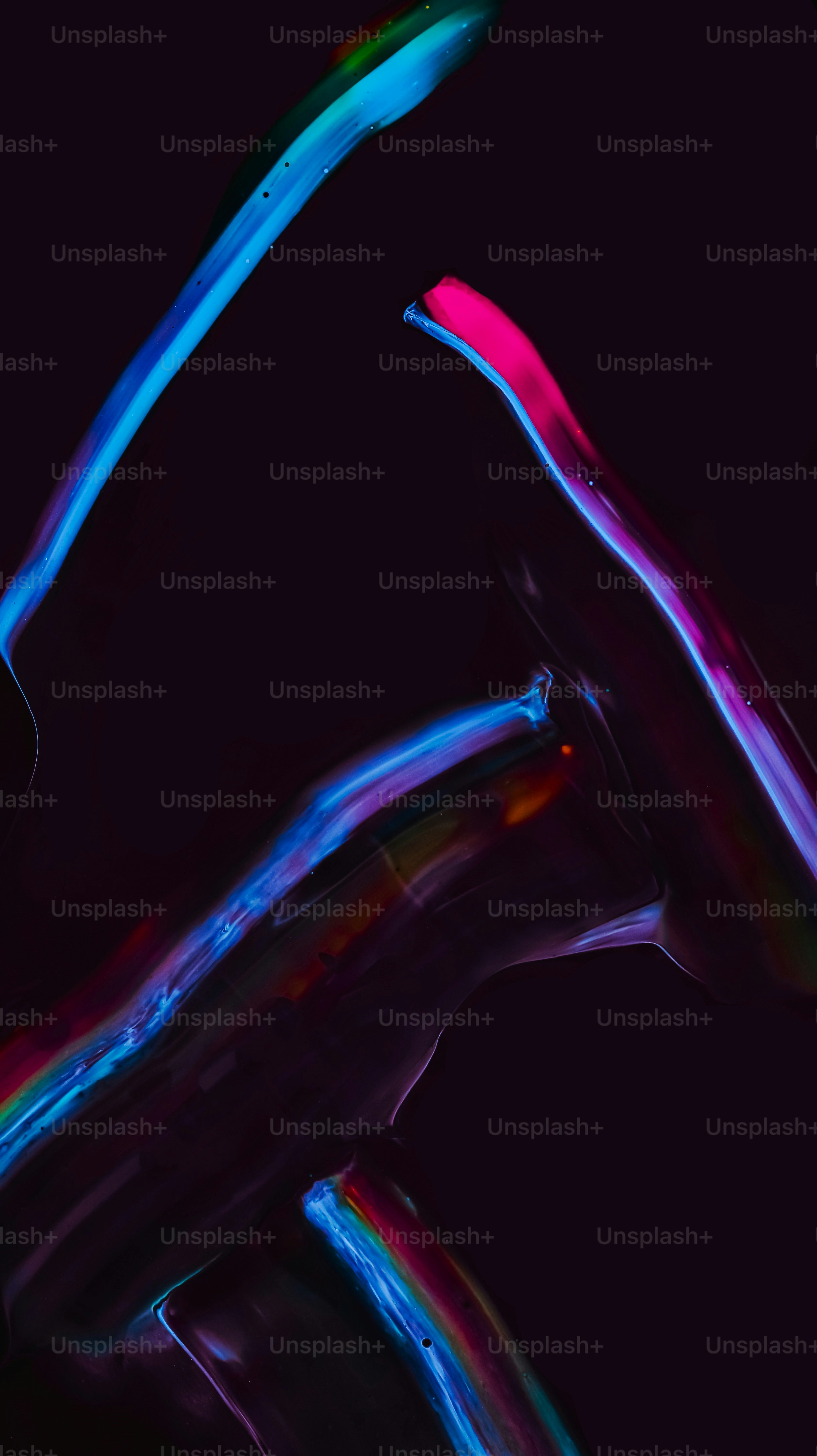 an abstract painting of a person with a black background