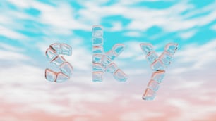 the letters k and y are made out of ice cubes