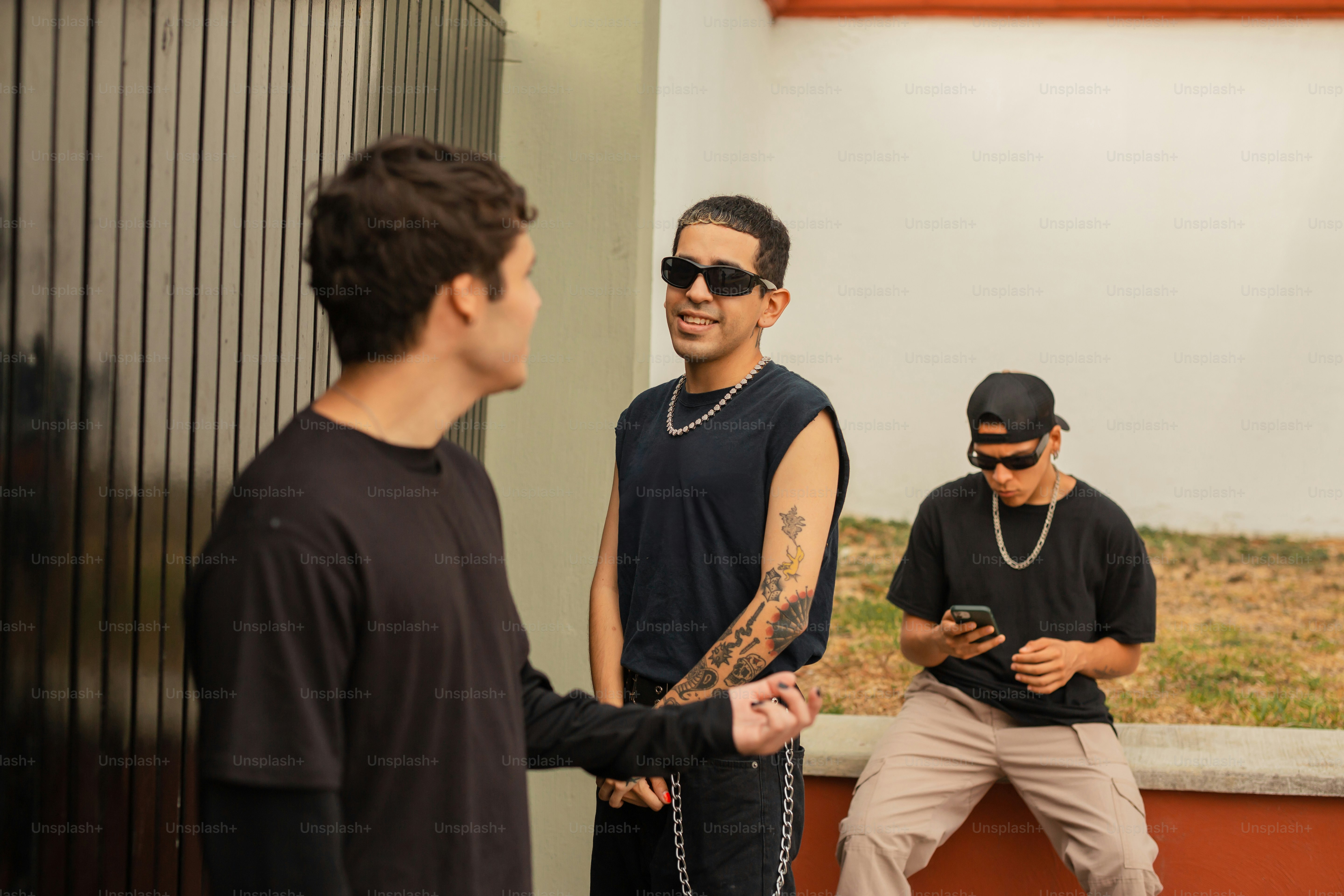 a group of young men standing next to each other