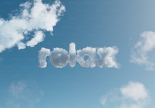 Una parola fatta di nuvole nel cielo