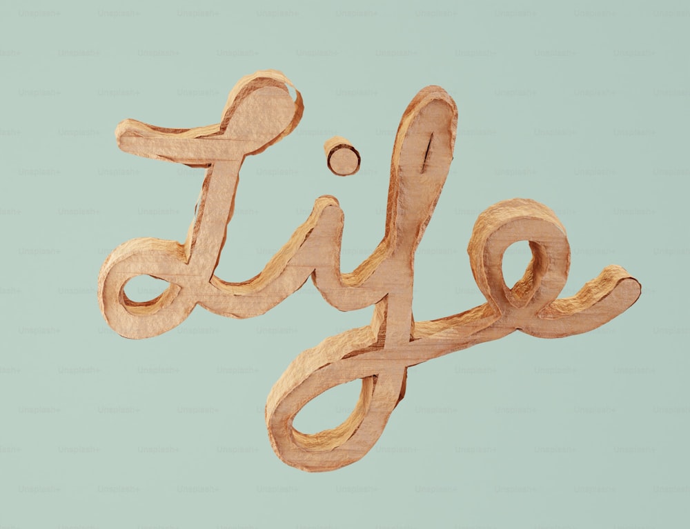 a wooden sign with the word life spelled in cursive writing