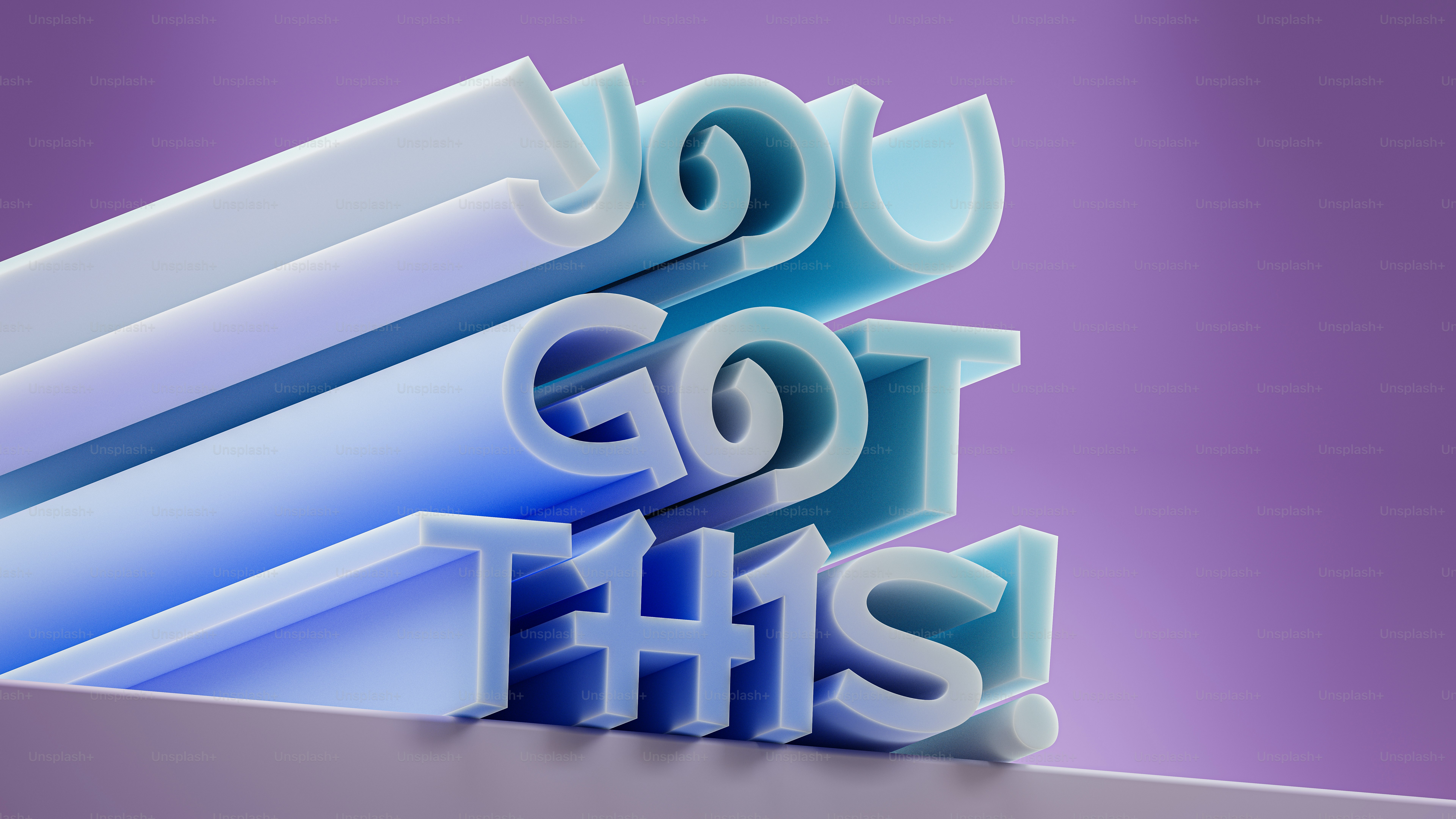 3D typography design for the words \