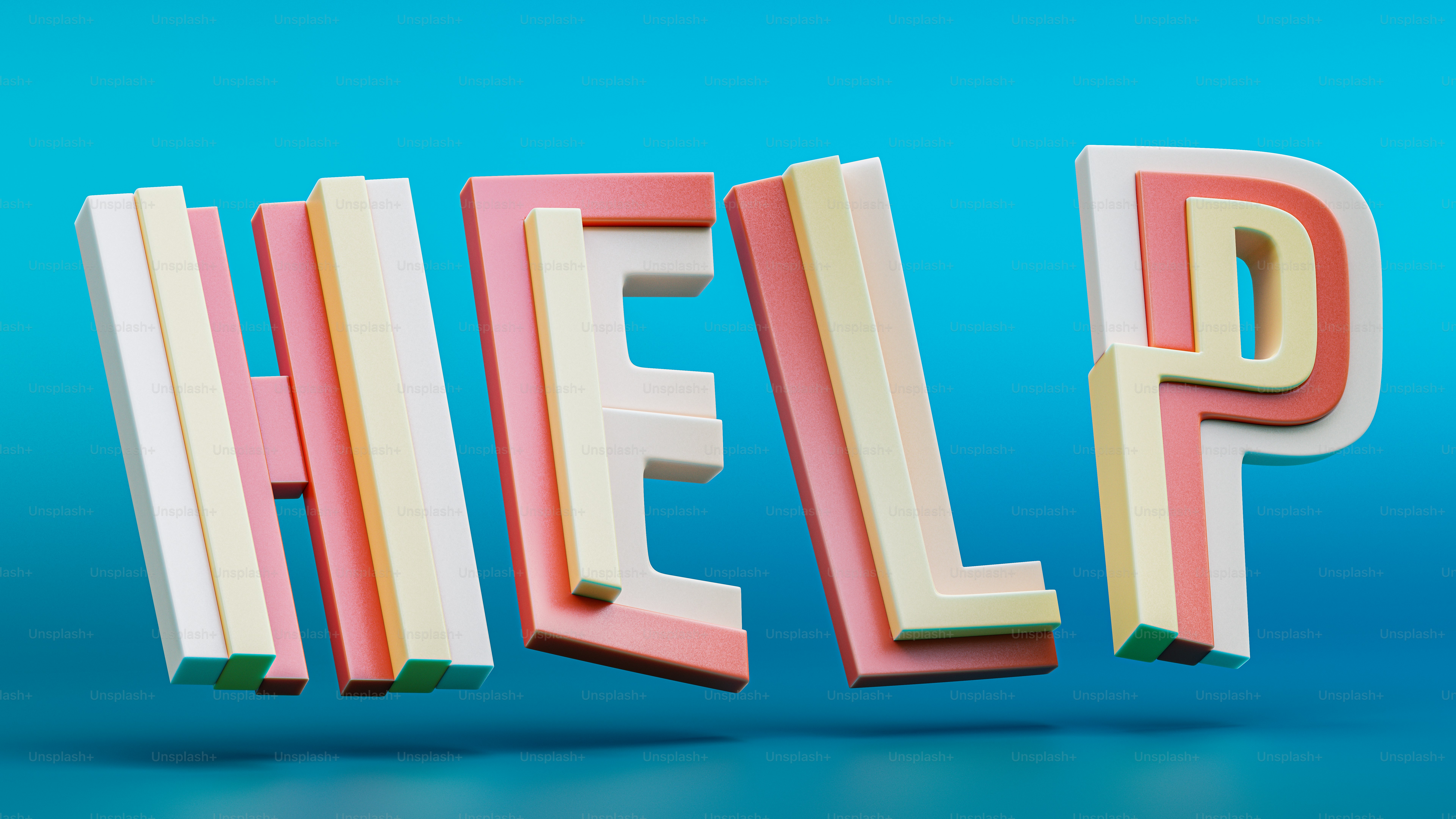 3D typography design for the word 
