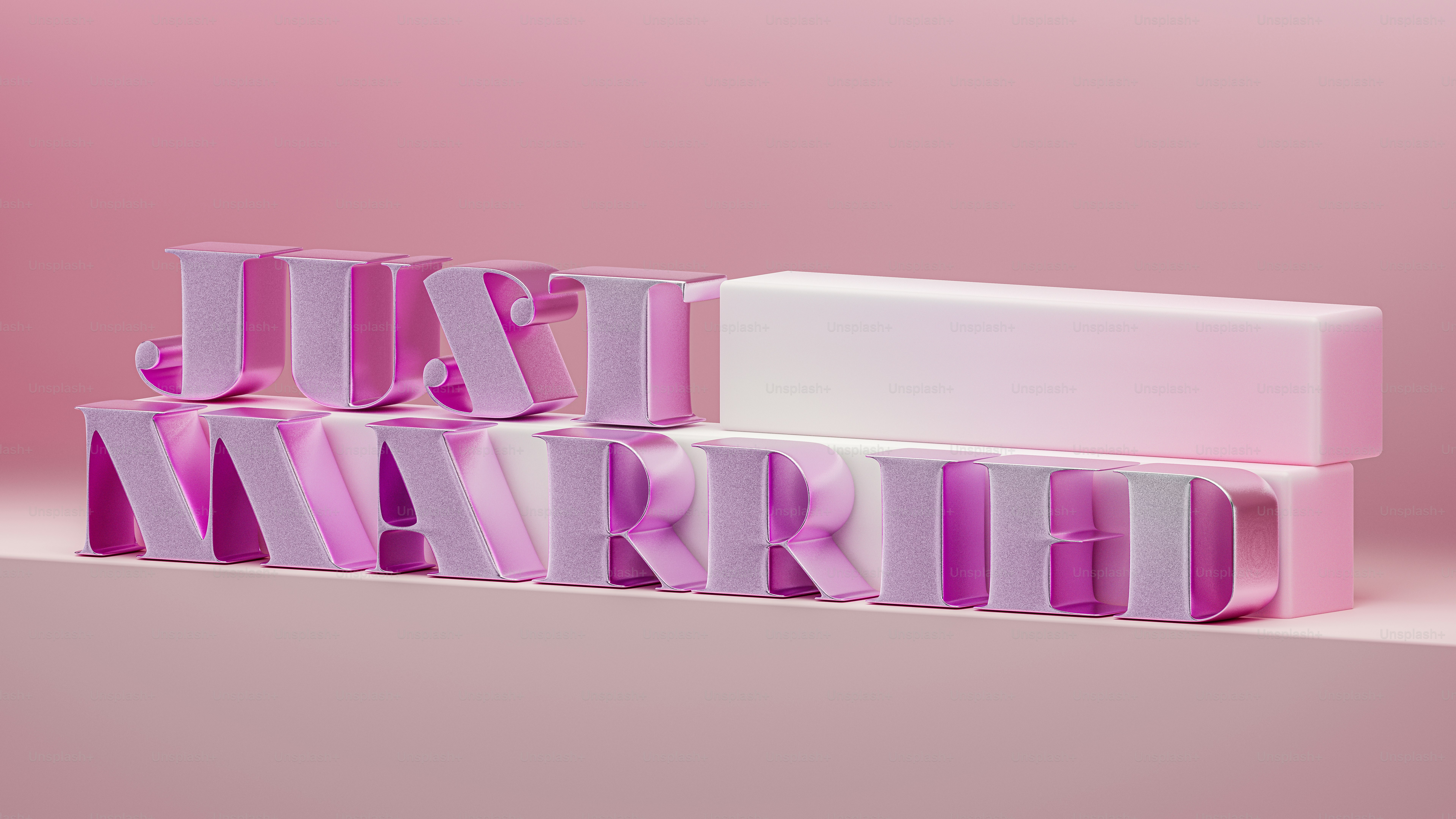 3D typography design for the words \