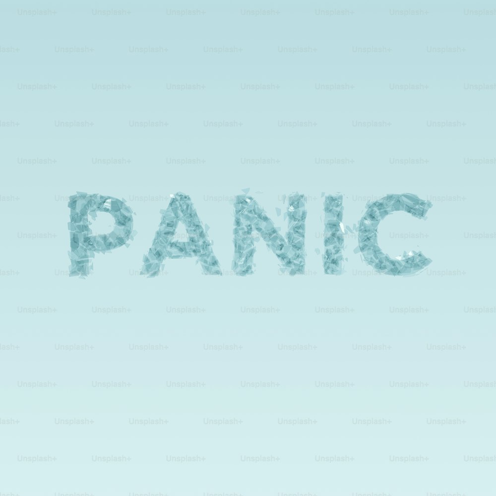 La palabra pánico está escrita en el aire