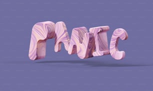 紫色の背景にパニックという言葉の木製タイプ