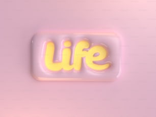 a neon sign that says life on it