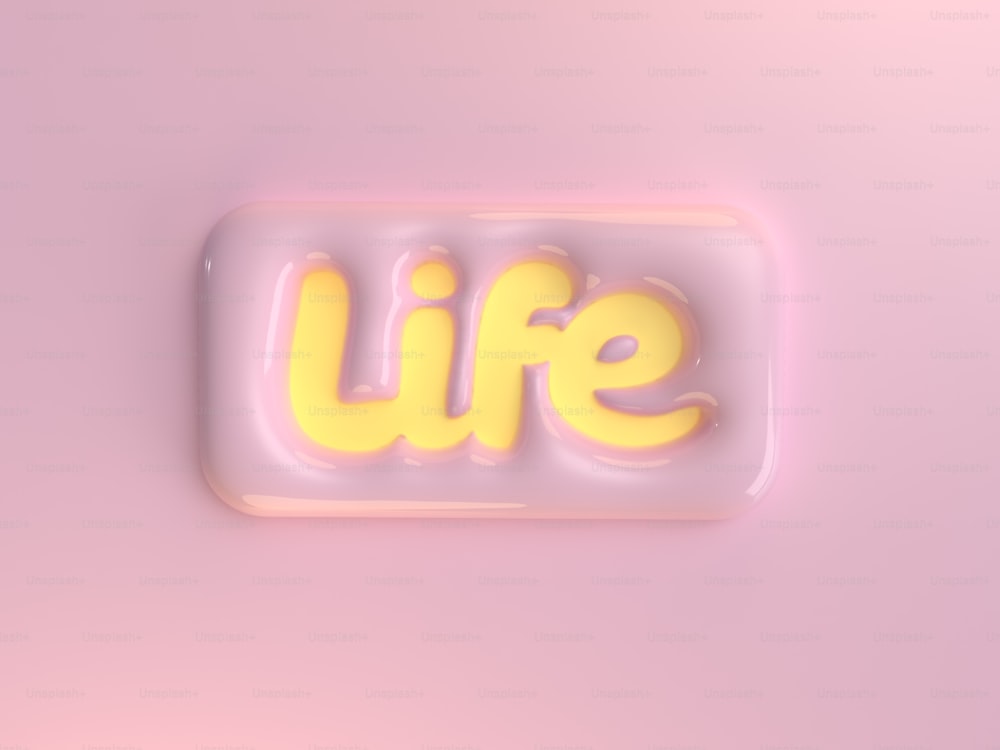 a neon sign that says life on it