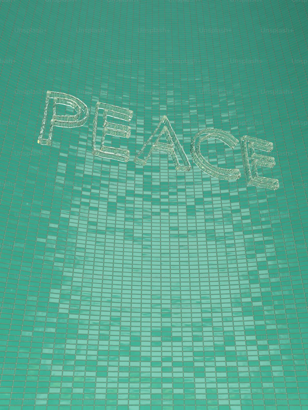 a surfboard with the word peace written on it
