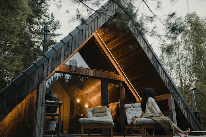 Chalet alpin en vieux bois