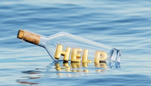 a message in a bottle floating on the water