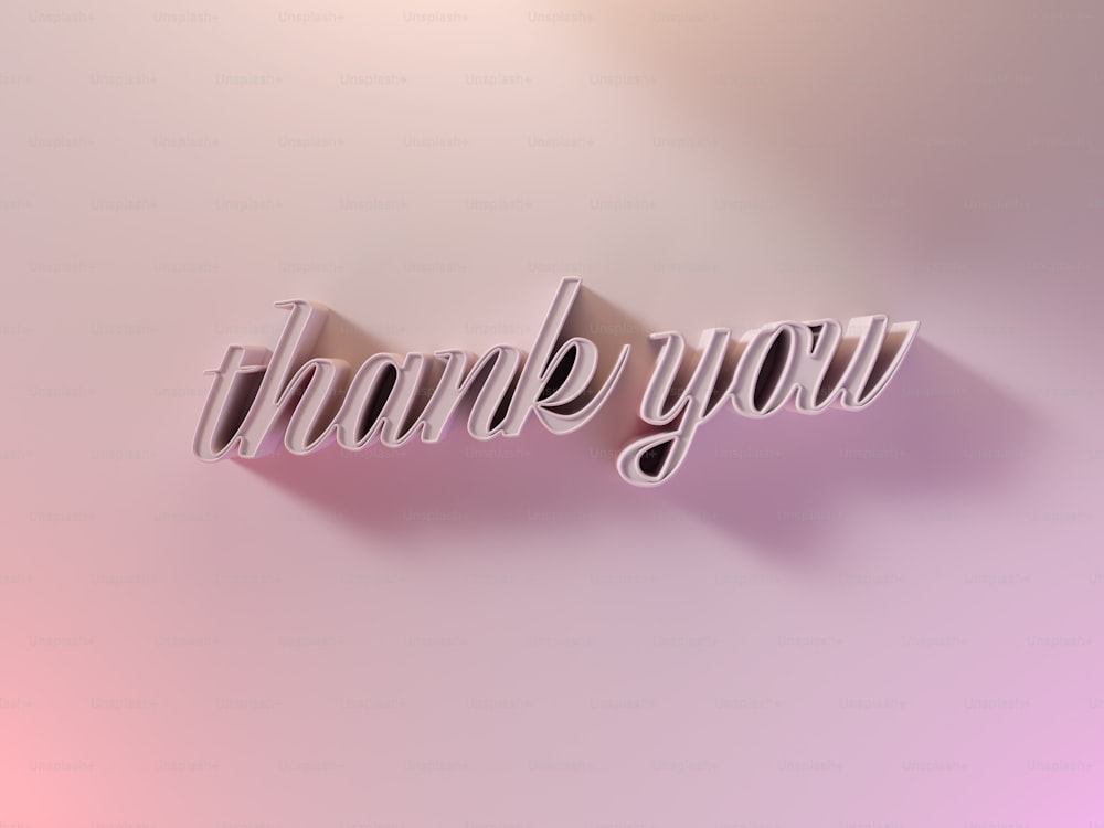 Das Wort "Danke" ist aus Papier ausgeschnitten