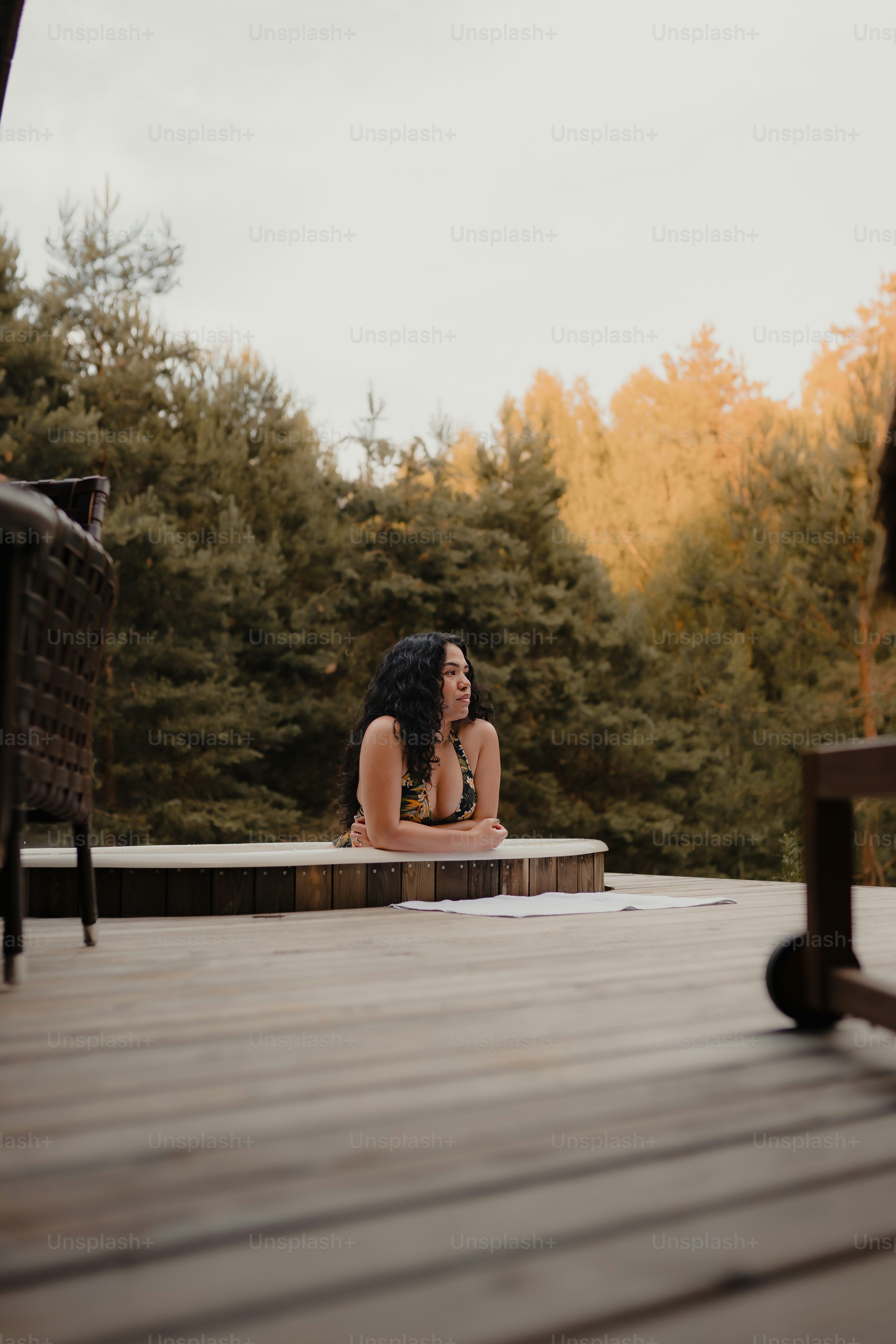 woman in forest