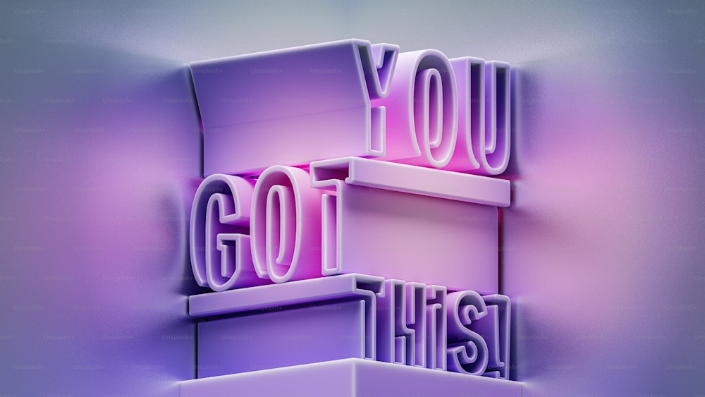 a purple background with the words you got this on it