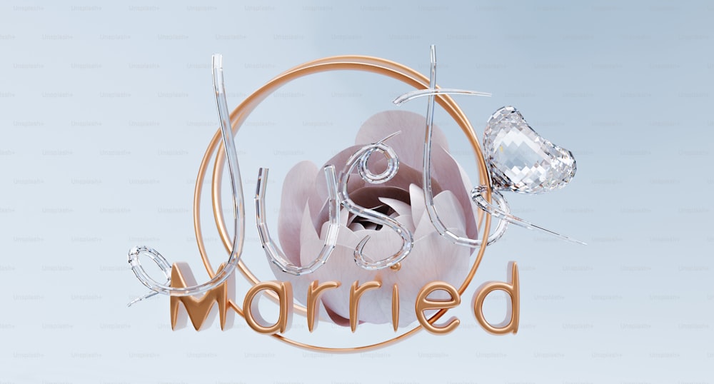 ein Bild von einem Schild mit der Aufschrift "Verheiratet"