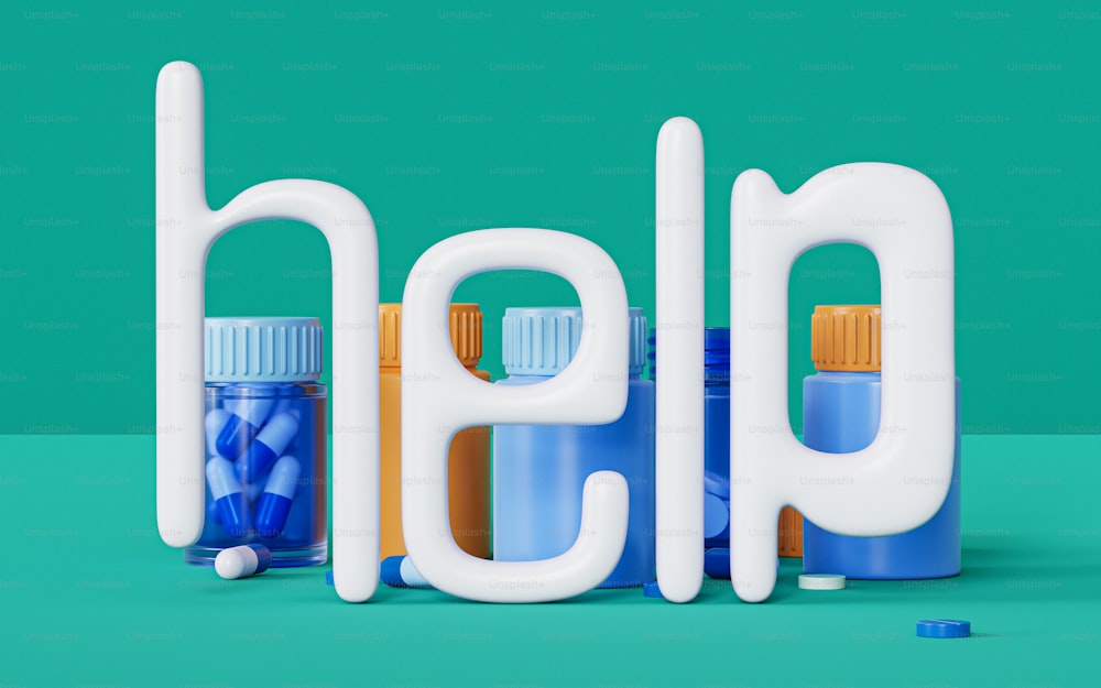 Una bottiglia di pillole accanto alla parola Pho
