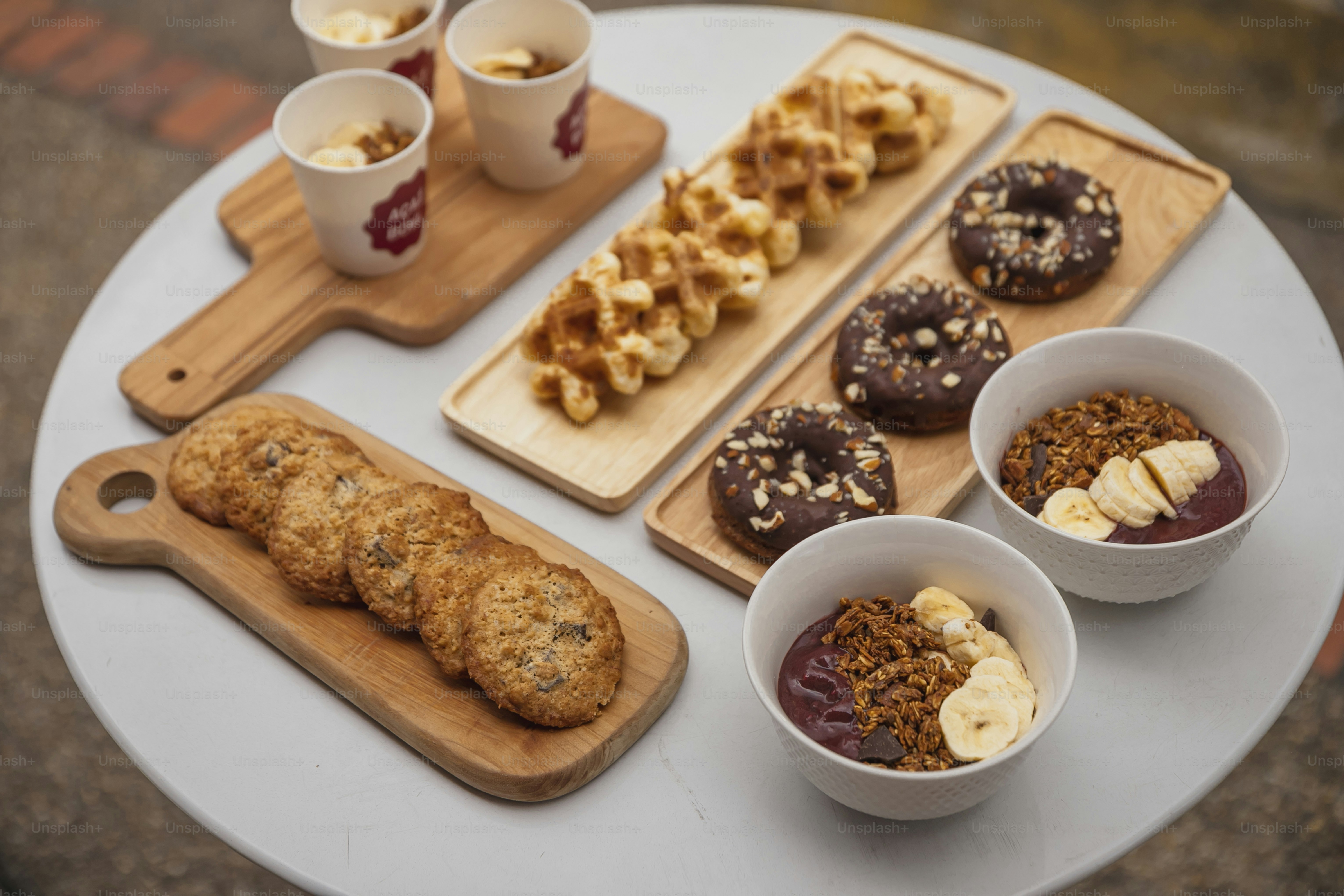a table topped with different types of food