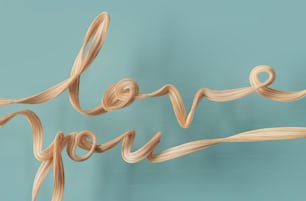 the word love spelled out of pasta noodles