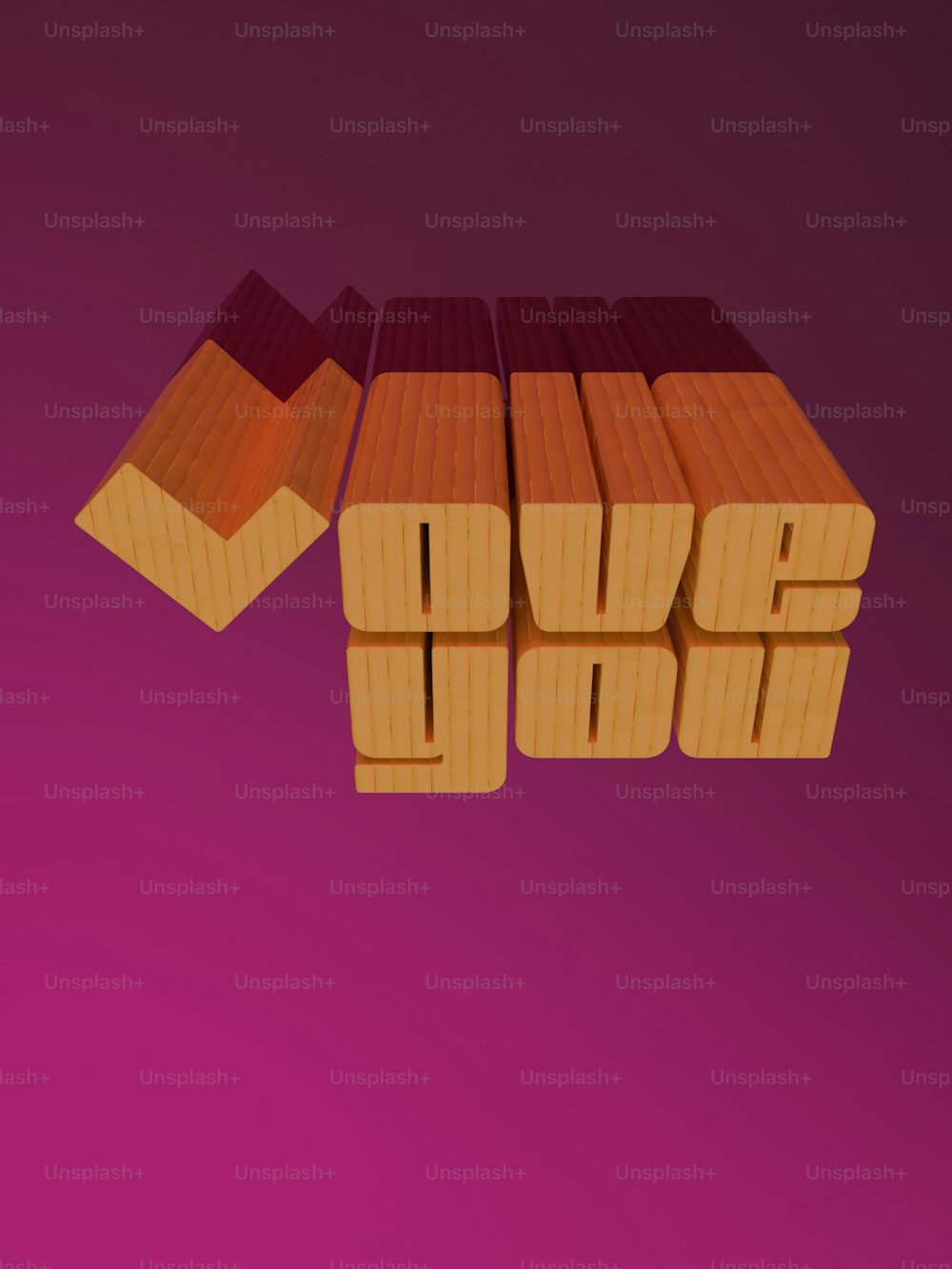 La parola amore pronunciata dai blocchi di legno