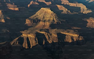 Una vista aérea de los Grandes Cañones del Gran Cañón
