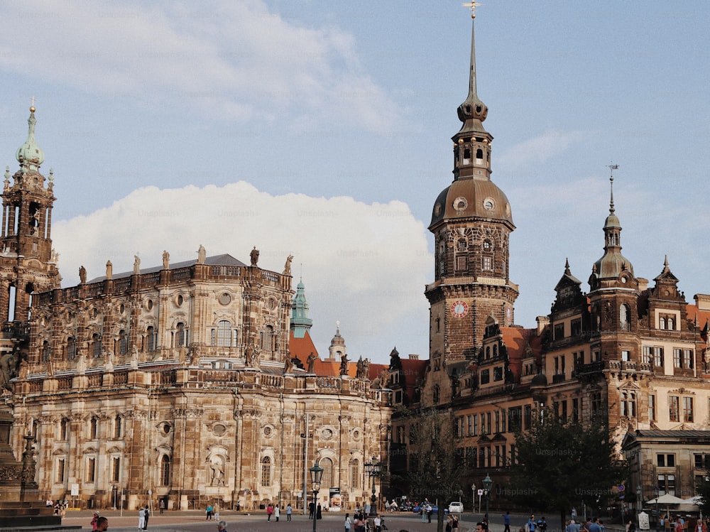 a large building with a clock tower on top of it