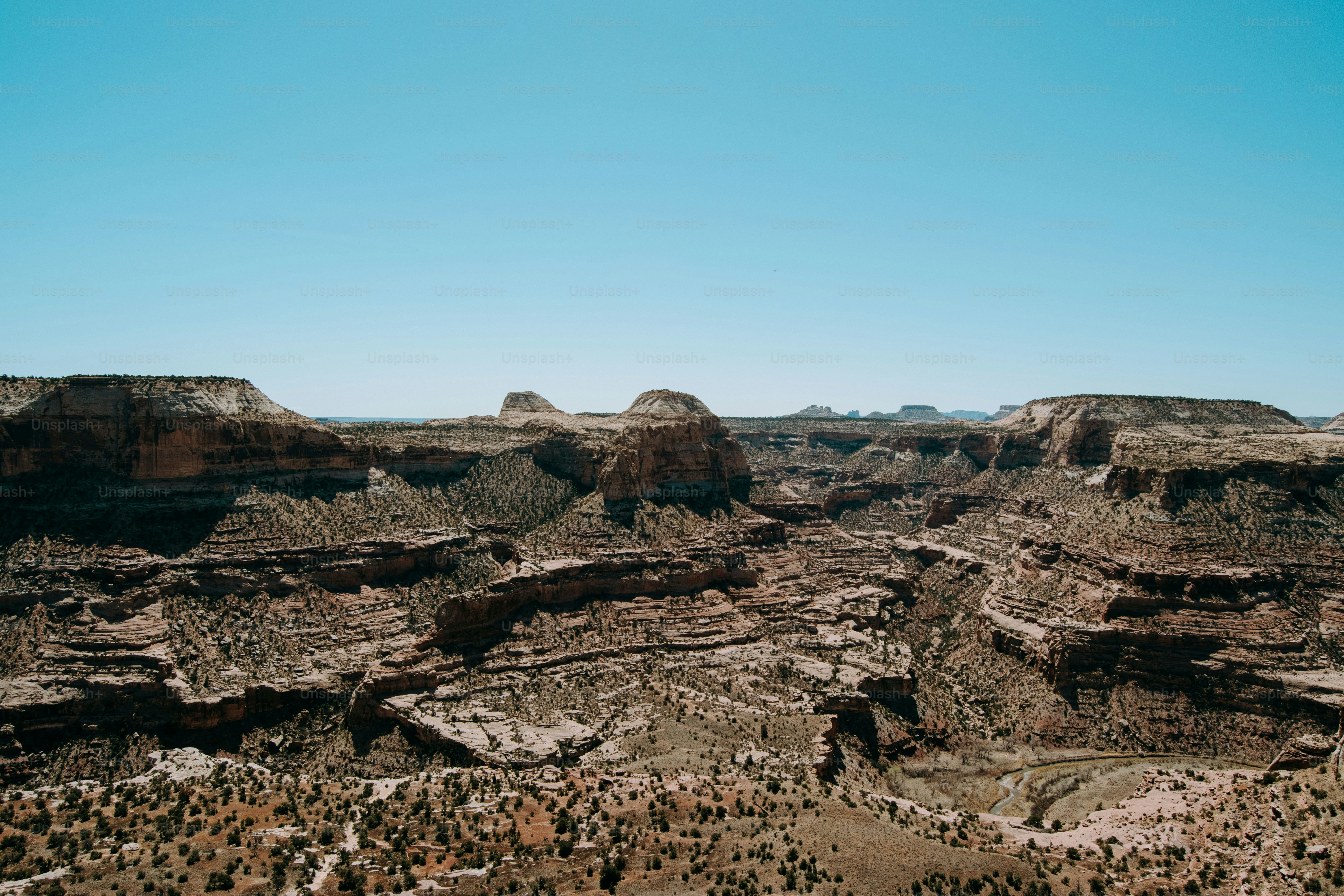 Una vista panorámica de un cañón en el desierto