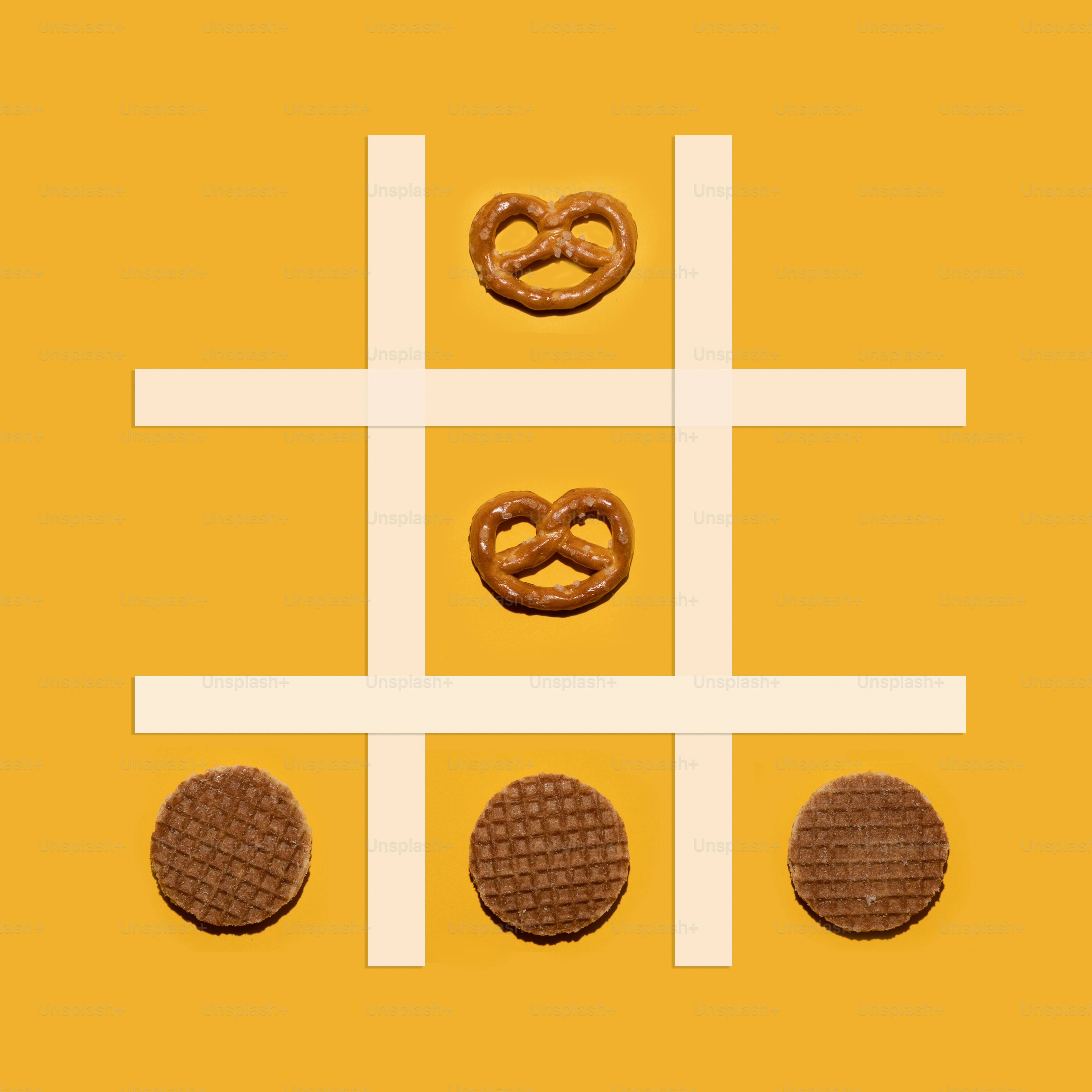 Um Tic - Tac - Toe Game com Pretzels e Pretze