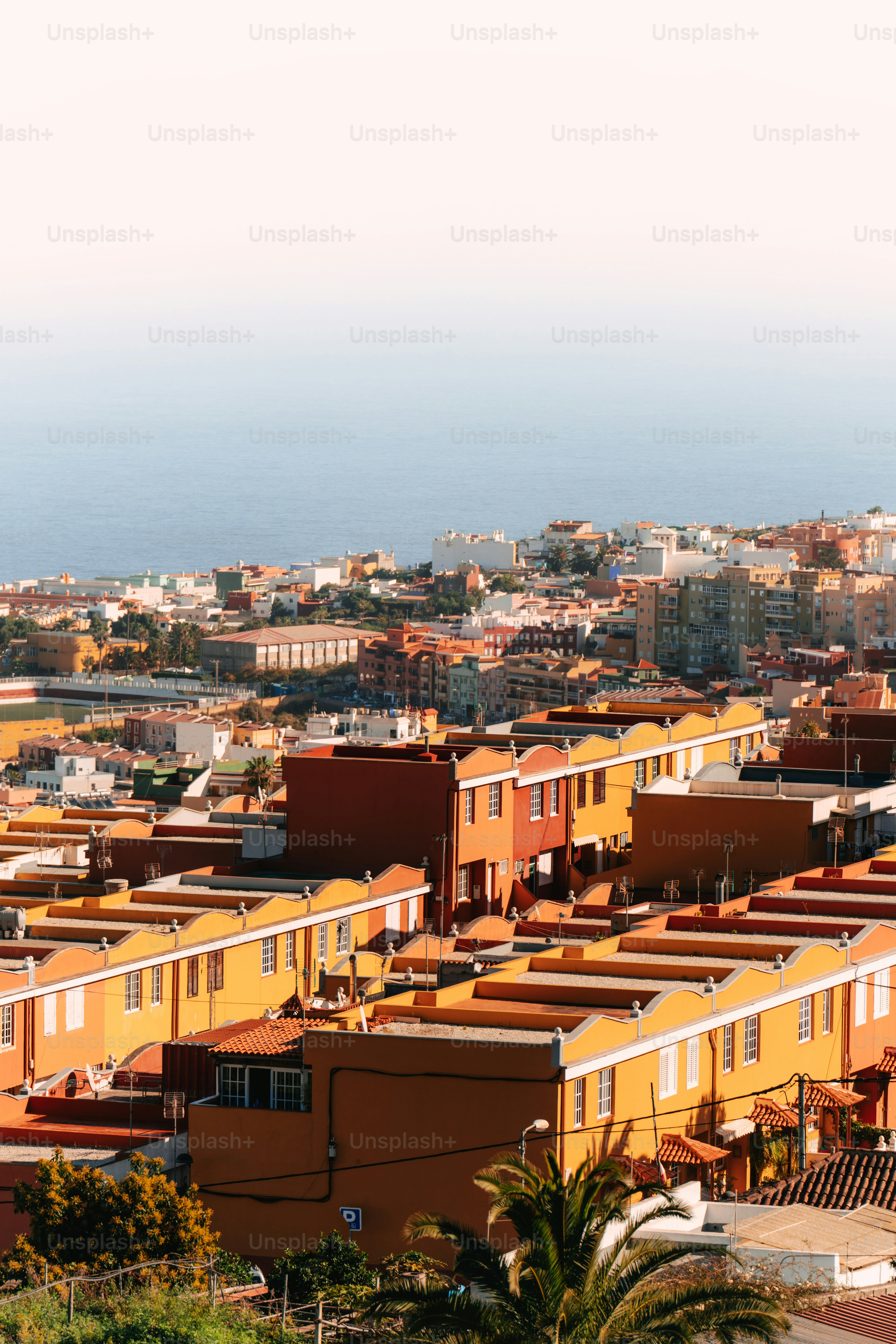 a view of a city with lots of houses