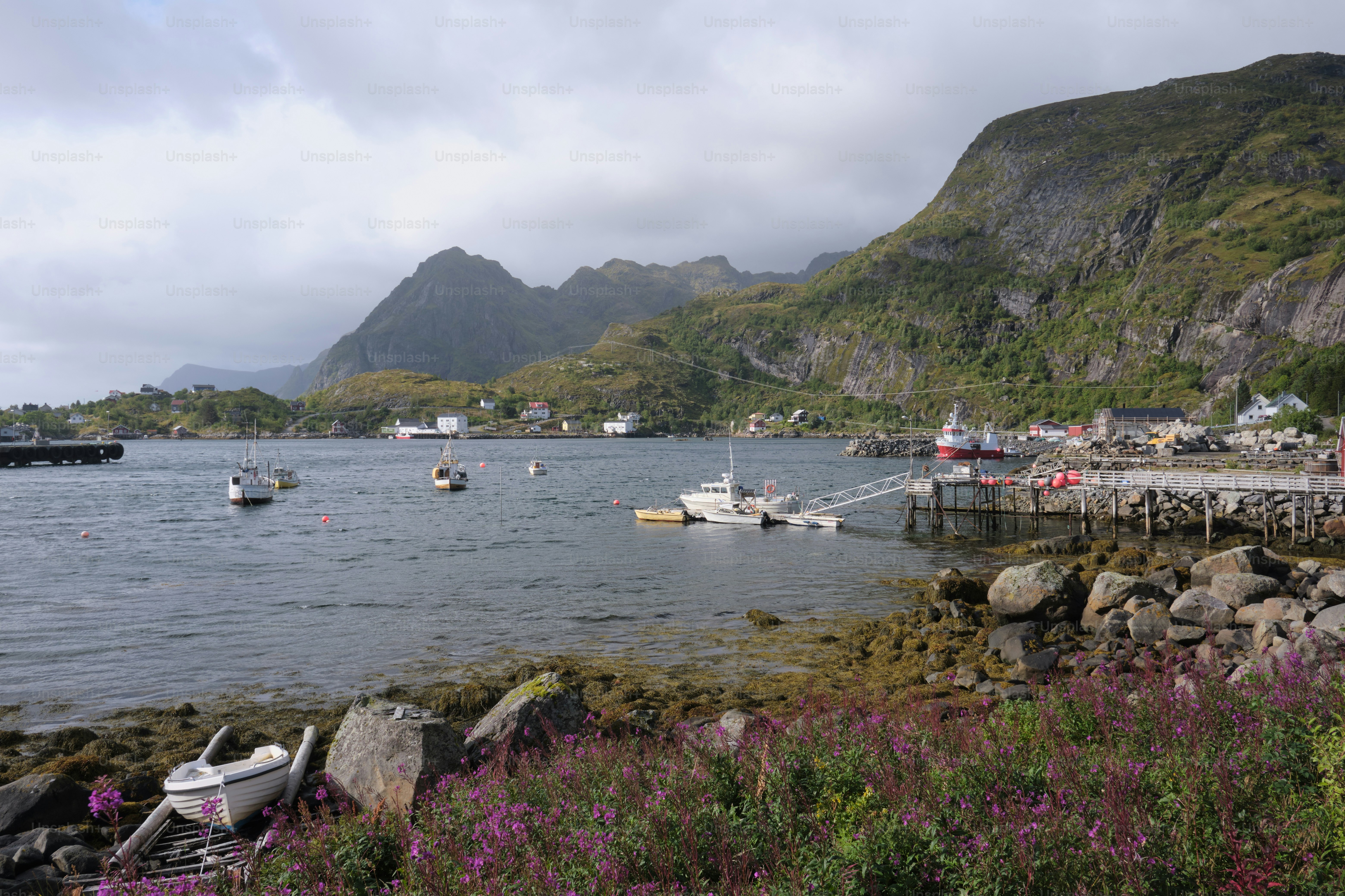 a body of water with boats in it