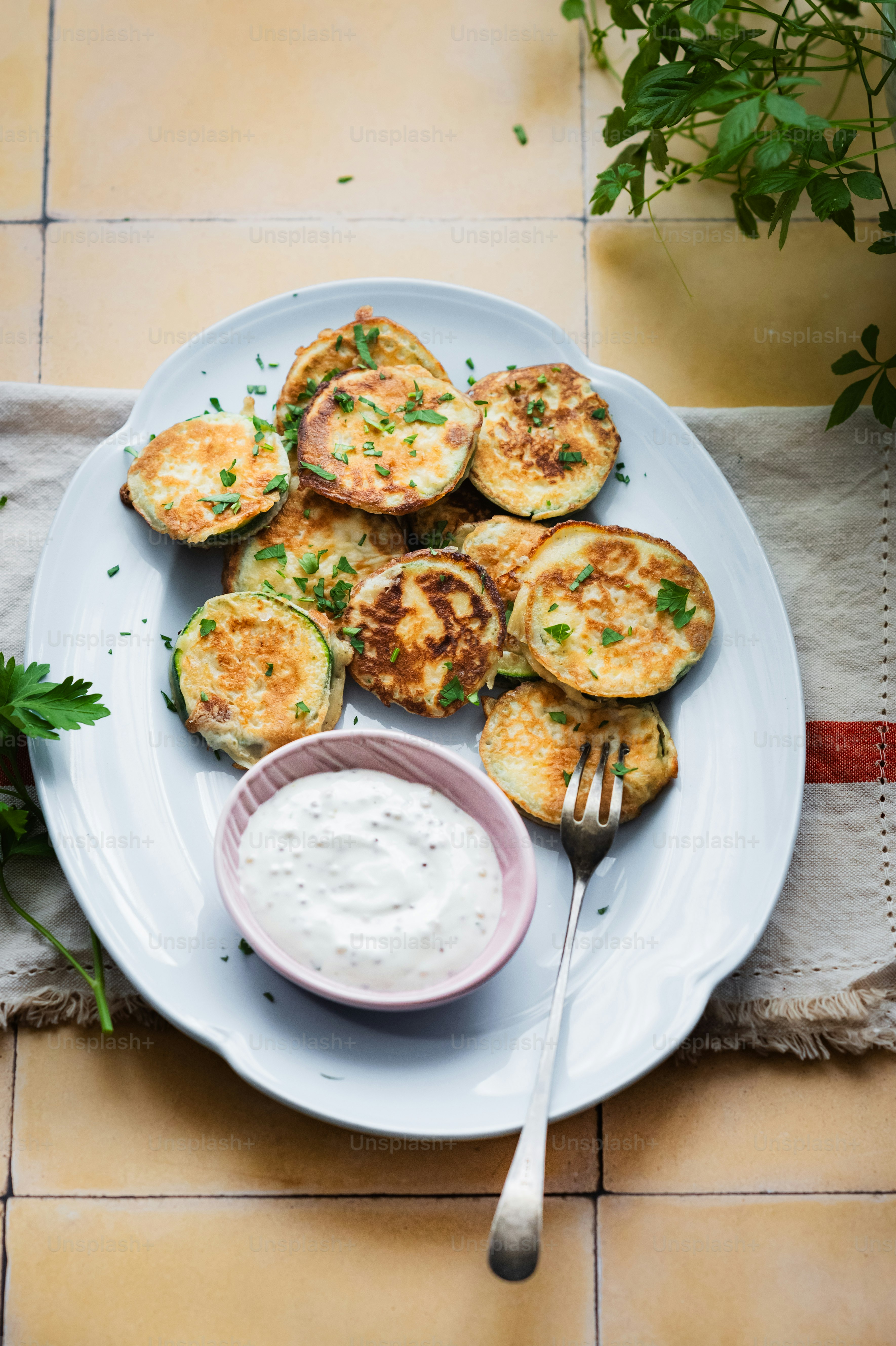 a plate of food on a table with a fork