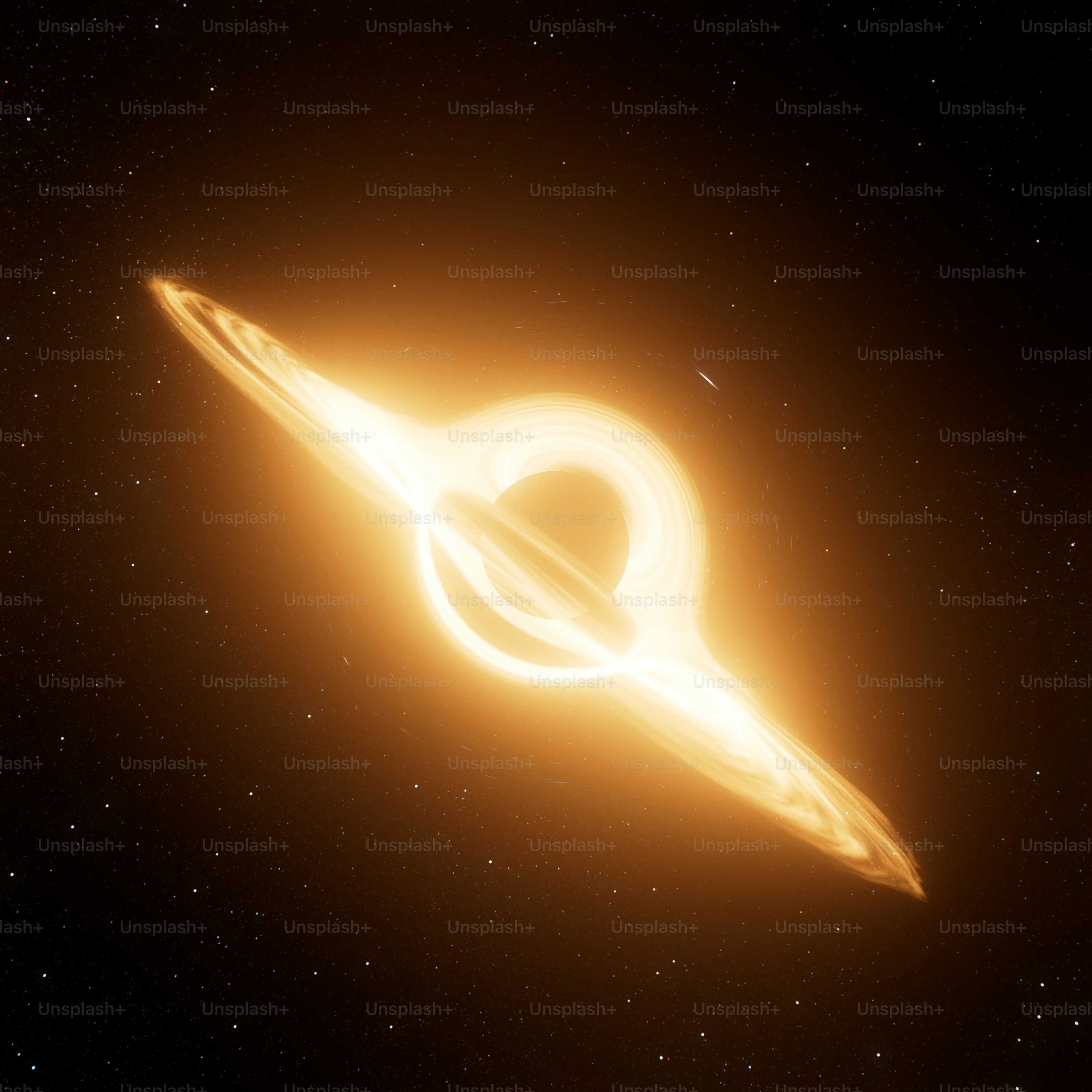 하늘의 블랙홀에 대한 예술가의 인상