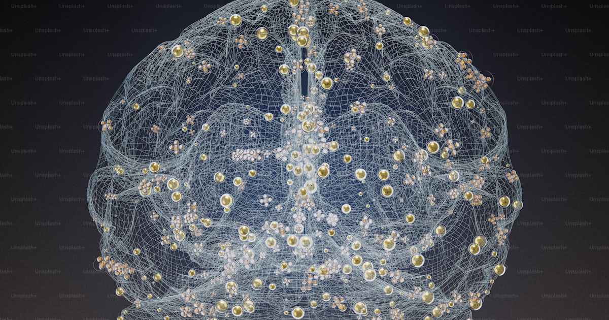 A computer generated image of a human brain photo – Digital art Image ...