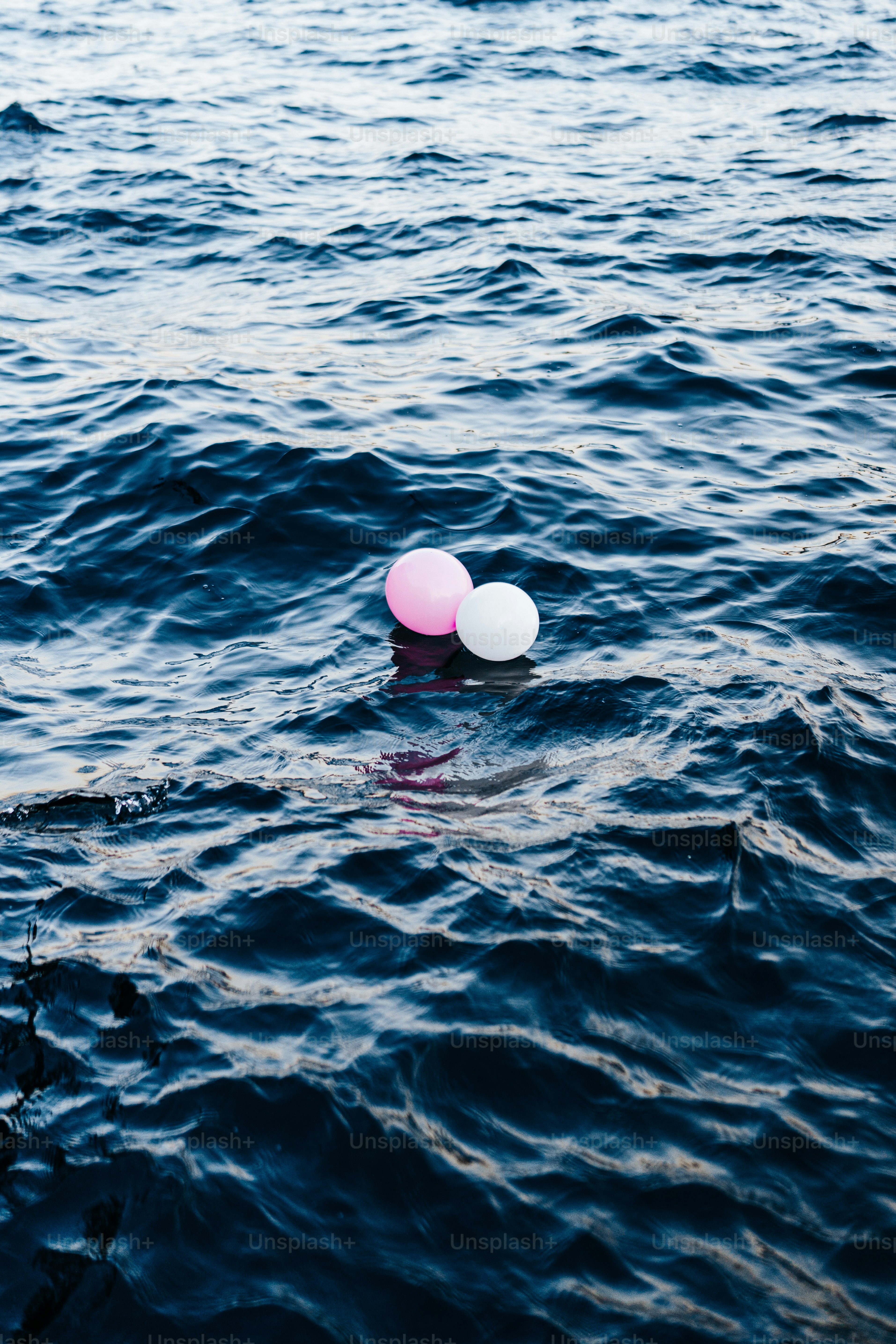 Two frisbees floating on top of a body of water photo Background