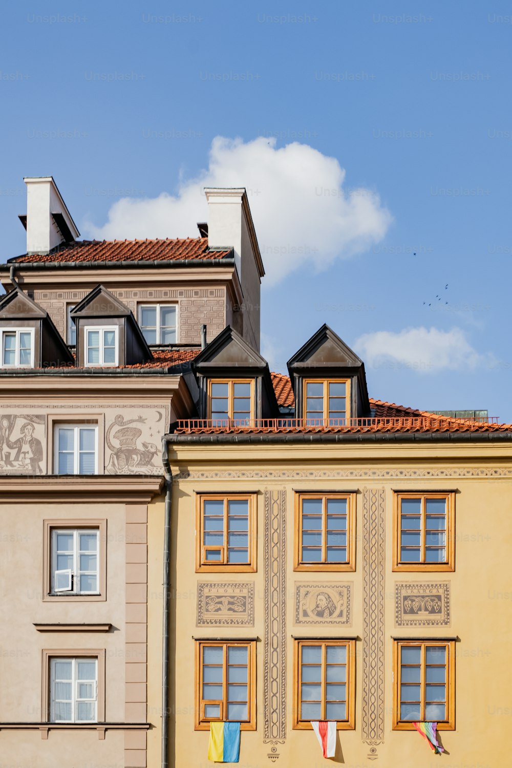 a large building with many windows on top of it