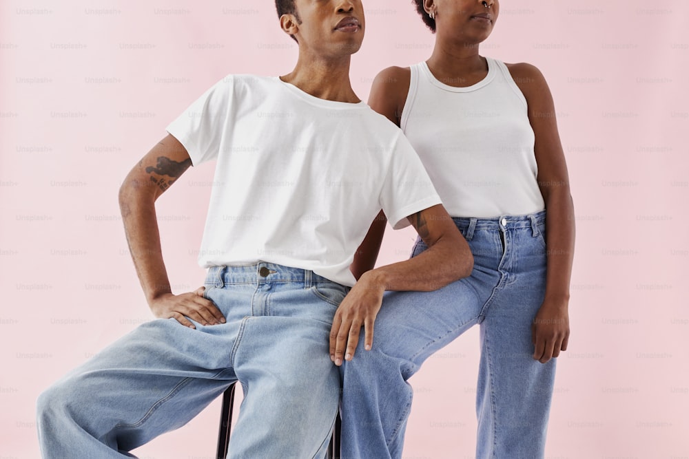 a man and a woman sitting on a chair