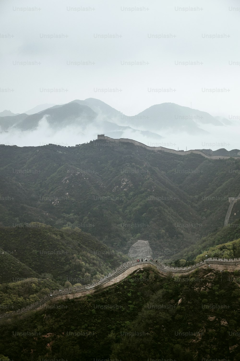 a view of the great wall of china