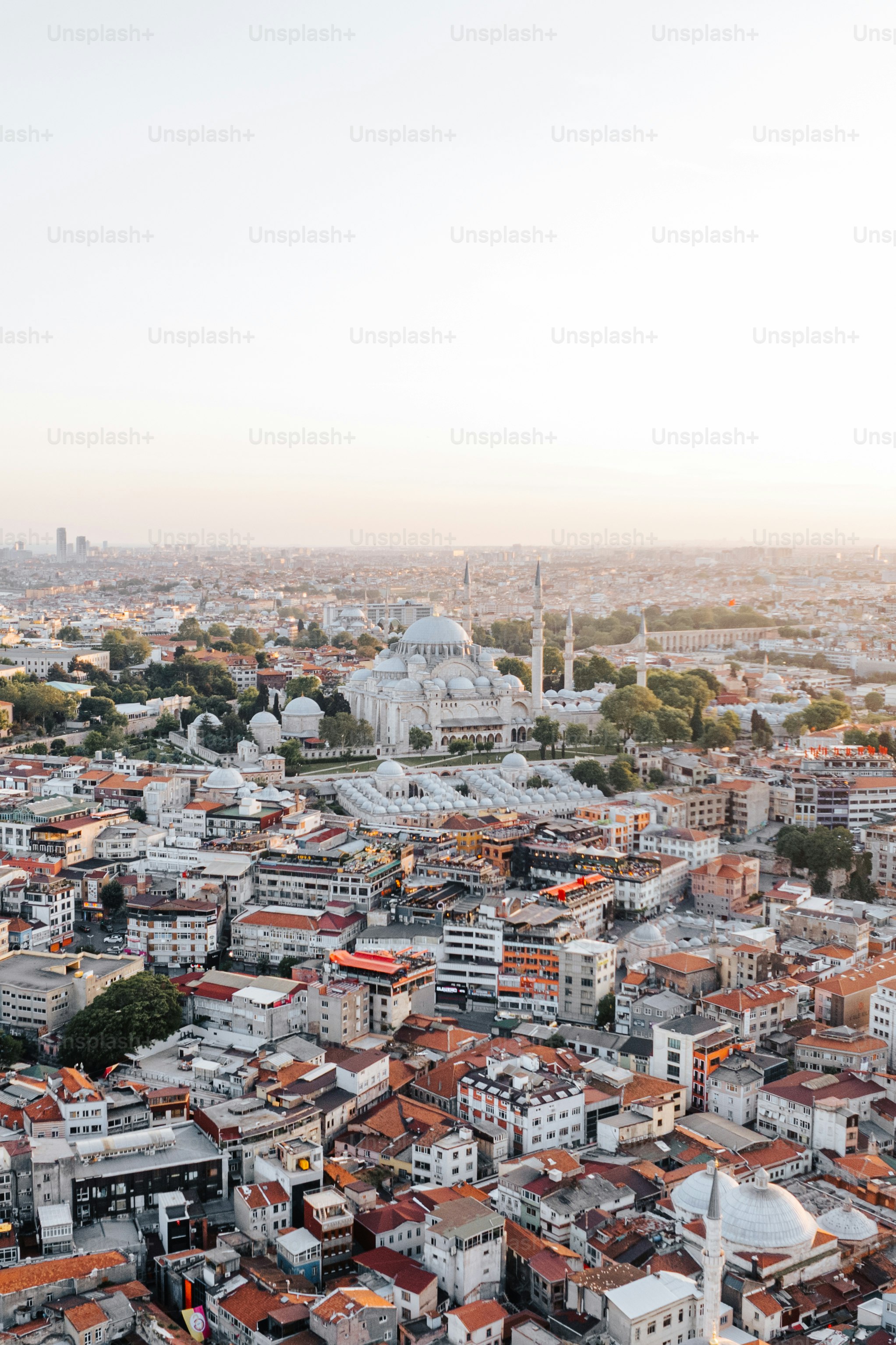 a view of a city from the top of a building