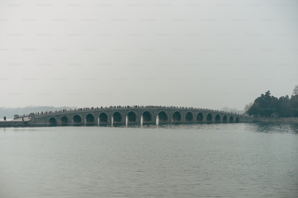 a bridge that is over a body of water